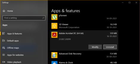 Uninstall Apps from Windows 11